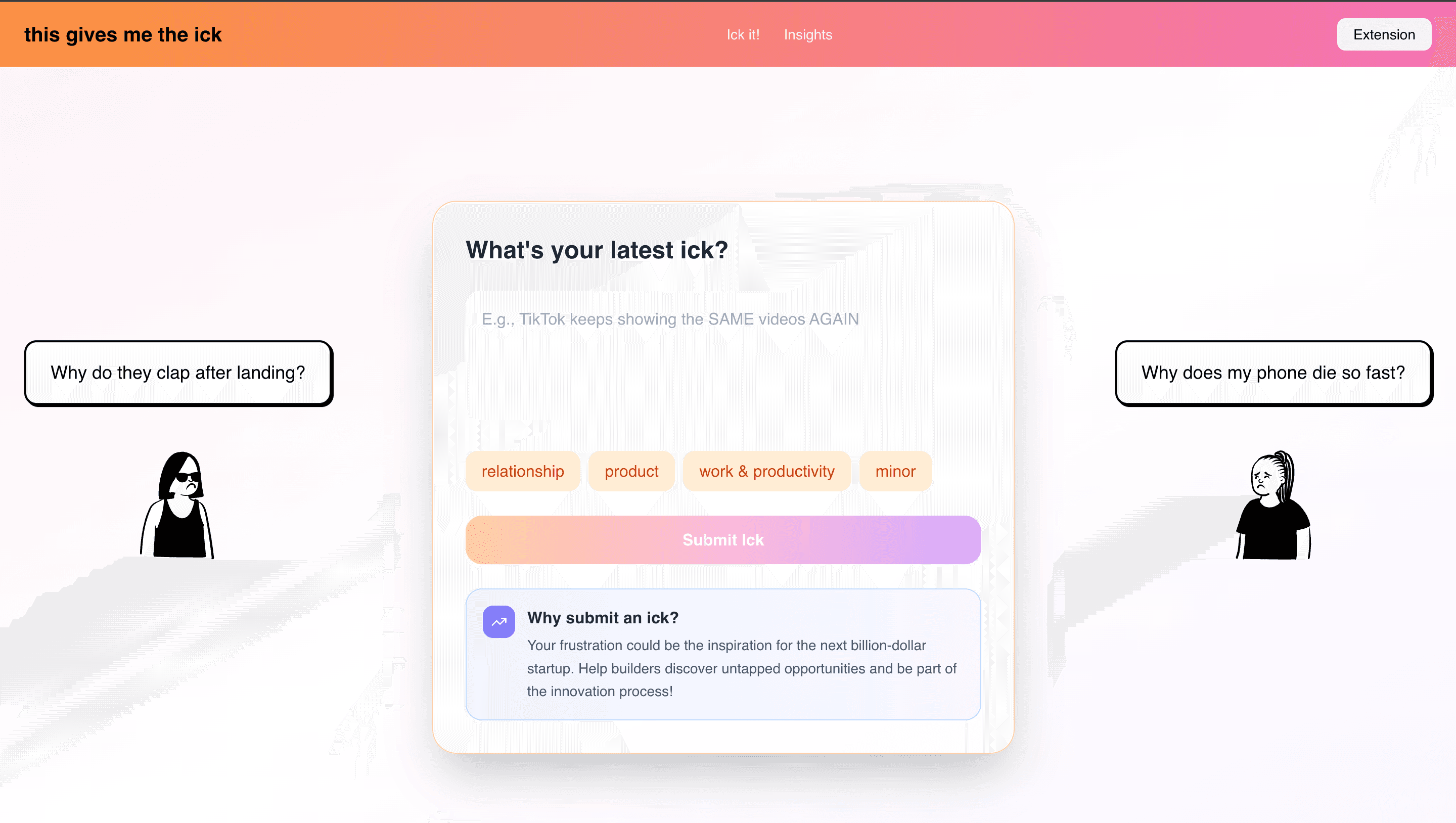 Building IckApp: From Frustration to Product Insights