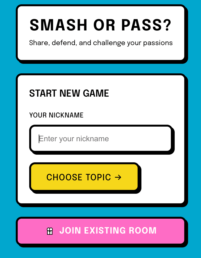 Smash or Pass. Finally, a Version With Rules.